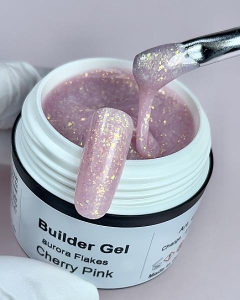 Builder Gel Cherry Pink Aurora Flakes Karl Diamant 30 ml